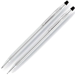 350105 Cross Classic Century Lustrous Chrome Pen & Pencil Set