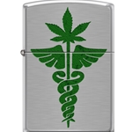 Zippo Medical Symbol & Pot Leaf 07338
