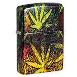 Zippo Cannabis, Lustre 540 Fusion Tumbled Brass - 46387