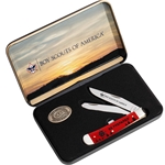 Case BSA Red Synthetic Trapper With Jewel Box 18090 - Engravable