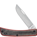 Case Crossroads XR Sod Buster Jr. Black & Red Wood 66380 - Engravable