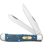 Case Blue Sycamore Wood Trapper CS 63730 - Engravable