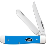 Case Light Blue Synthetic Handle Mini Trapper 68901 - Engravable