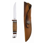 Hunter w/Leather Wrapped Handle & Sheath 379 - Engravable