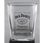Jack Daniels Label Logo Double Old Fashioned Glass 5239