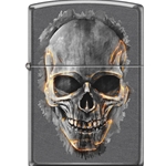 Zippo Skull on Gray Dusk 07217