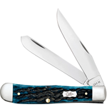 Pocket Worn Mediterranean Blue Bone Trapper 51850 - Engravable