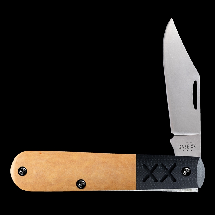 Case Crossroads XR Barlow Tan Richlite w/Black Smooth G-10 53160 - Engravable